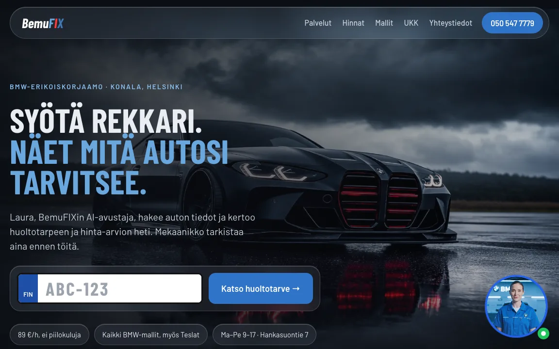 BemuFix — Asiakaspalvelu / Auto