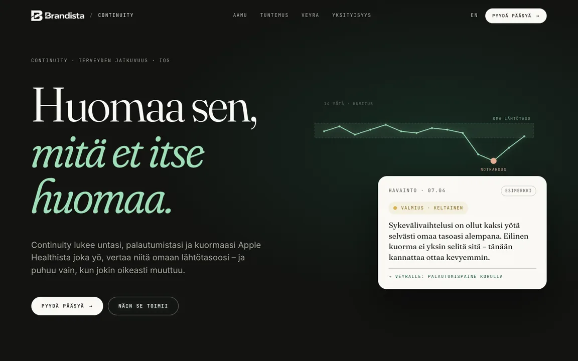 Continuity — Terveyden jatkuvuus