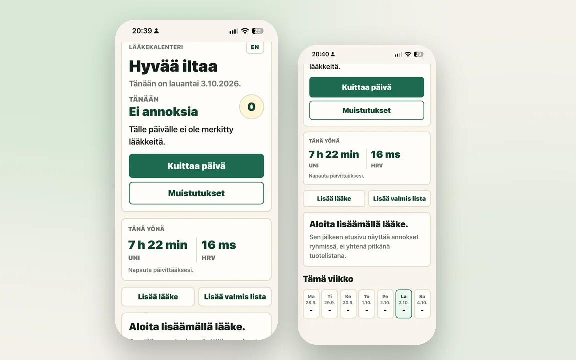 Lääkekalenteri — Lääkitys / iPhone